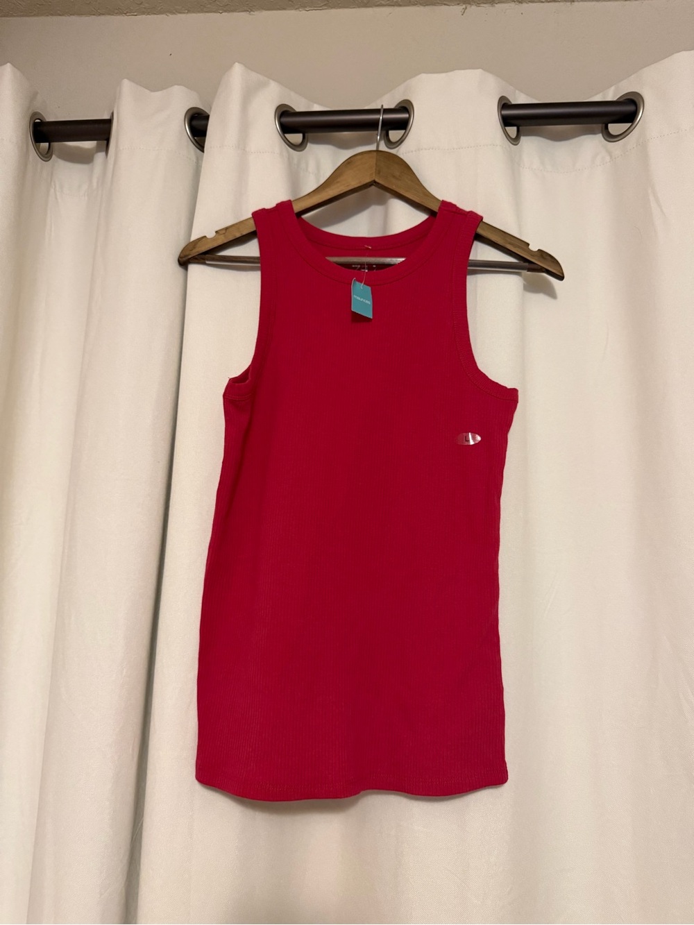 24/7 by Maurices Magenta Highline Fitted Ribbed Tank Top L NWT